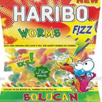 HARIBO FIZZ WORMS (24 X 80g) (HALAL)